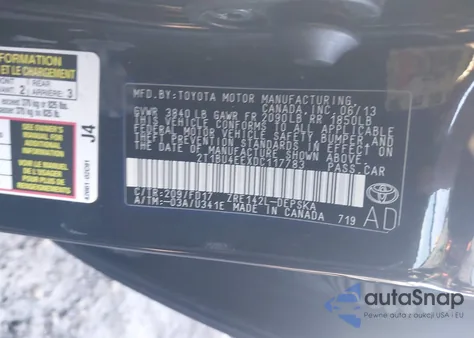 2013 Toyota Corolla S from USA, damaged, VIN 2T1BU4EEXDC117783